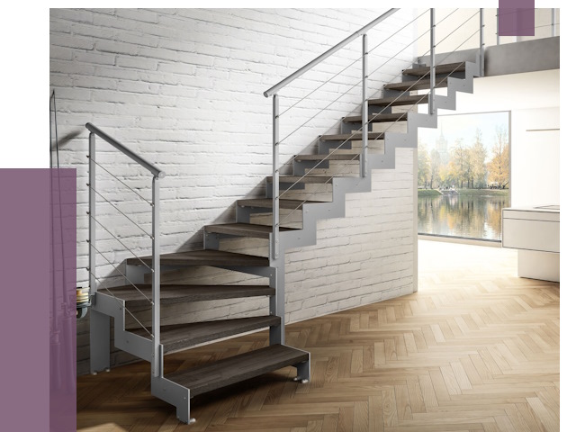 Г-образные лестницы под ключ в Новокубанске от 37693 руб. | ПРОЛЁТ-Нкб