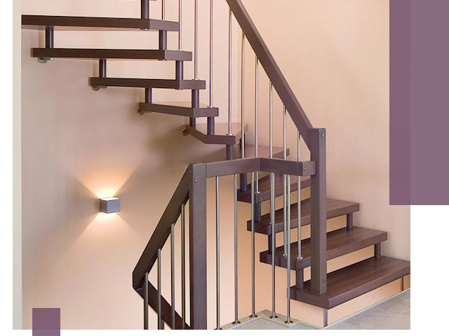 Изготовление лестниц на больцах в Новокубанске под ключ