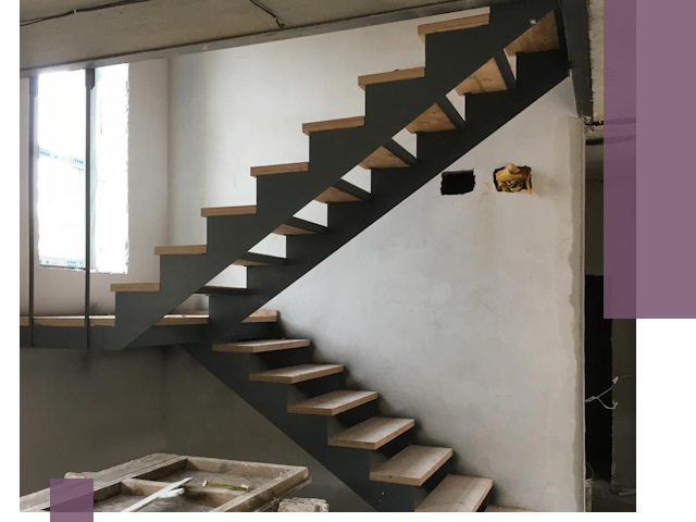 Изготовление лестниц на металлокаркасе в Новокубанске от производителя