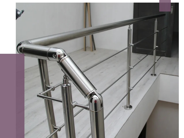 Перила из нержавеющей стали в Новокубанске от 9150 руб. под ключ | ПРОЛЁТ-Нкб