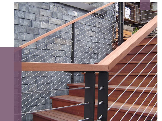 Тросовые перила под ключ в Новокубанске от 7902 руб.