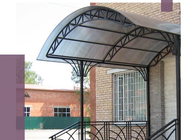 Металлические навесы и козырьки в Новокубанске от 12998 руб.