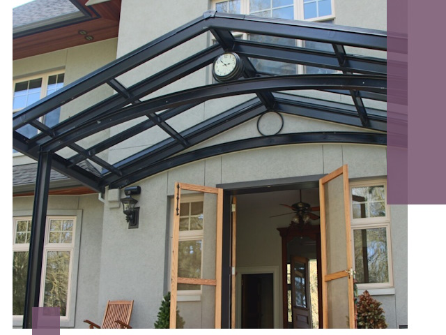 Изготовление и монтаж навесов и козырьков в Новокубанске