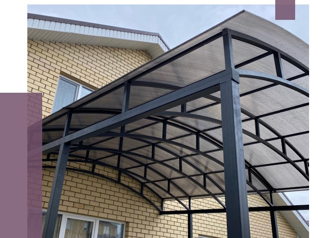 Монтаж козырьков в Новокубанске от 11698 руб. | ПРОЛЁТ-Нкб