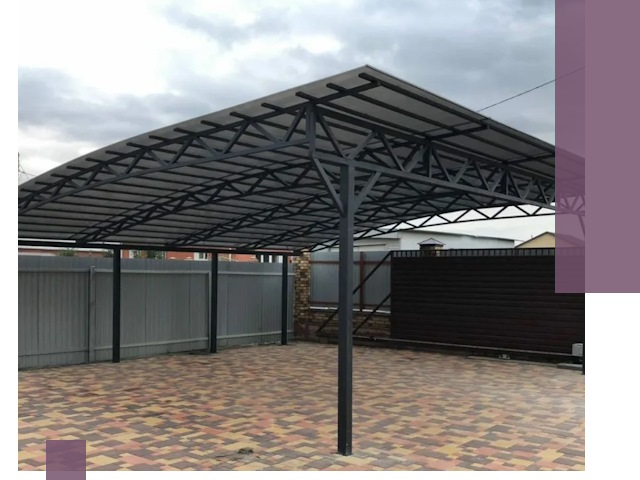 Недорогие навесы под ключ в Новокубанске — изготовление и монтаж