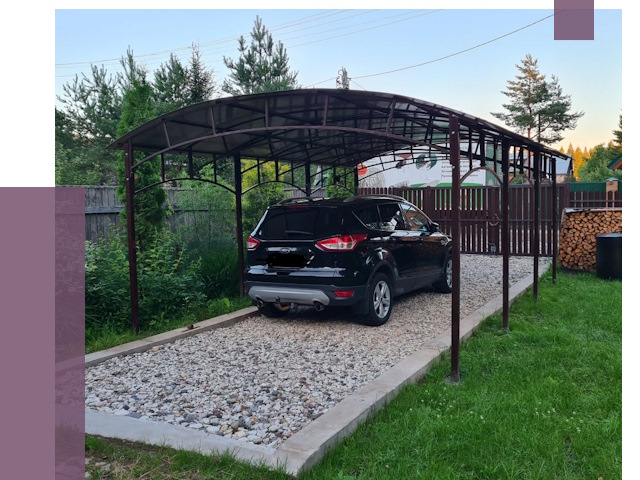 Навесы для автомобиля в Новокубанске от 13361 руб.  | ПРОЛЁТ-Нкб