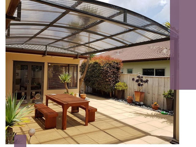 Навесы во двор под ключ в Новокубанске — изготовление и монтаж