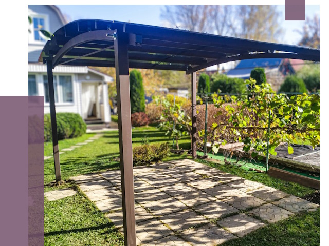 Навесы для дачи в Новокубанске от 12946 руб. под ключ — ПРОЛЁТ-Нкб