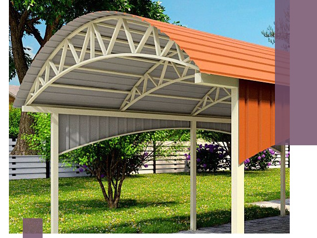 Навесы из профнастила под ключ в Новокубанске — установка и монтаж