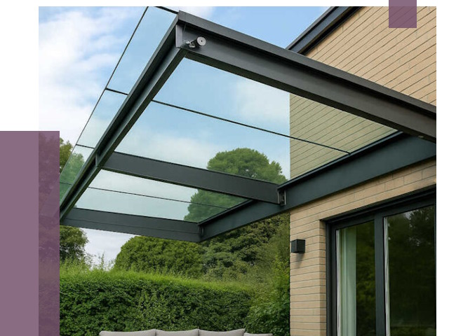 Стеклянные навесы и козырьки в Новокубанске от 12478 руб.