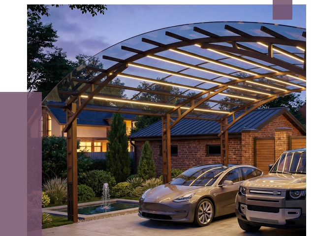 Металлические навесы в Новокубанске от 12894 руб. под ключ — ПРОЛЁТ-Нкб