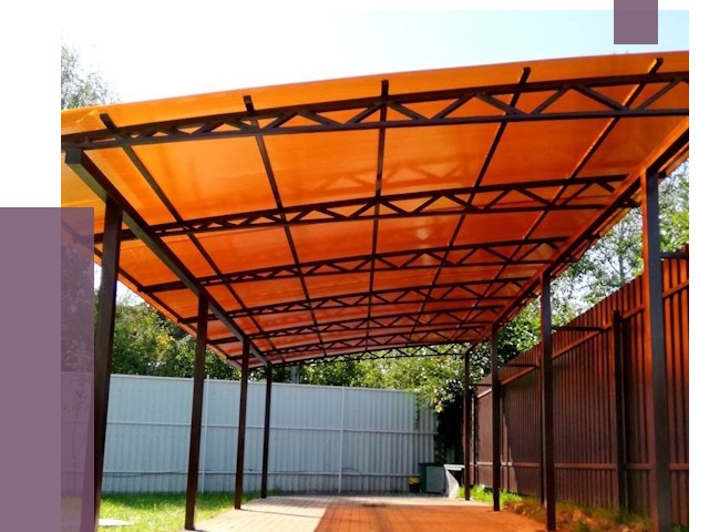 Односкатные навесы под ключ в Новокубанске от 13361 руб. 