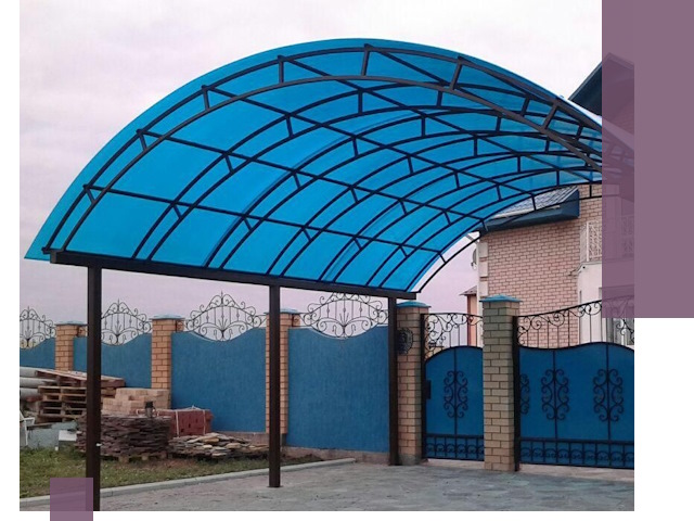 Арочные навесы под ключ в Новокубанске — изготовление и монтаж