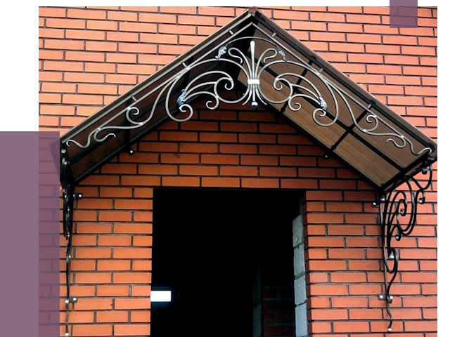 Металлические козырьки в Новокубанске от 10866 руб. 