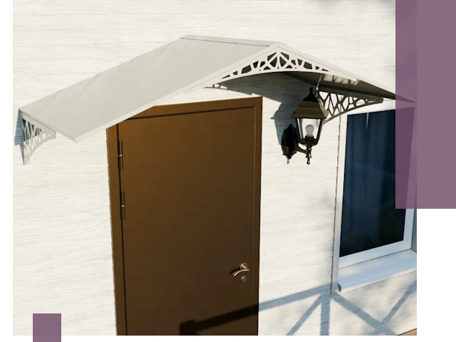 Металлические козырьки на входы и террасы в Новокубанске