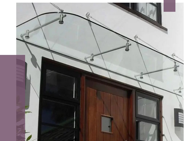 Стеклянные козырьки в Новокубанске от 19236 руб. | ПРОЛЁТ-Нкб