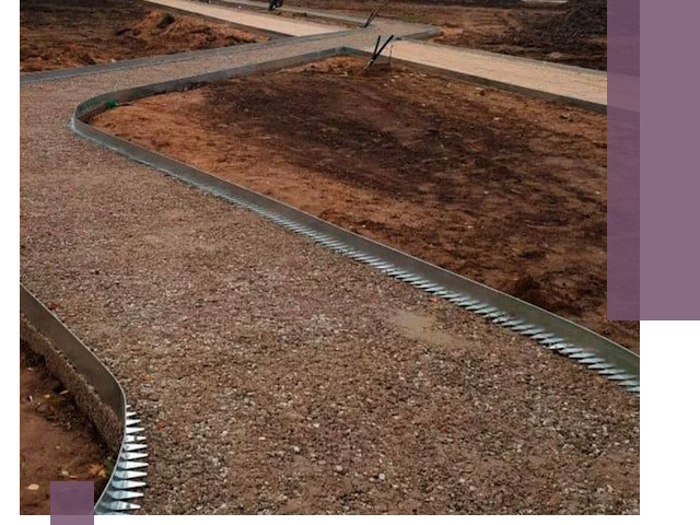 Металлические бордюры под ключ в Новокубанске — изготовление и монтаж